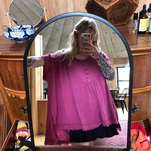 Oversized Free People Linen Tunic